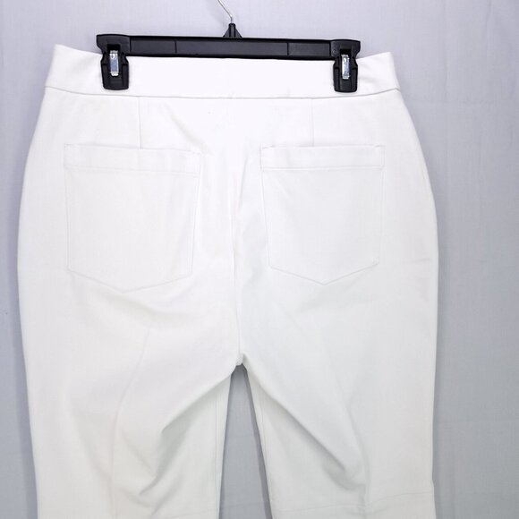 Spanx Cropped Flare Pants Stretch Waist On The Go Shaping Silver Lining Large - Picture 6 of 16